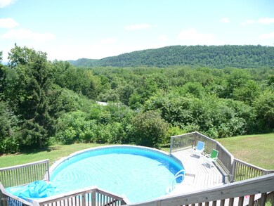 View of above ground pool