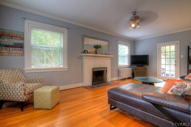 Wood burning brick fire place and glass patio door