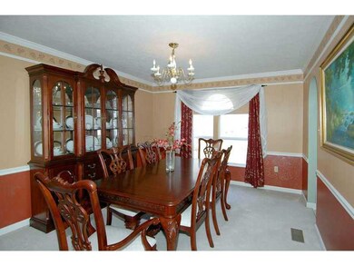 Dining Room. Chair rail lines the walls of the Din