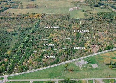 Aerial map of property and surrounding area