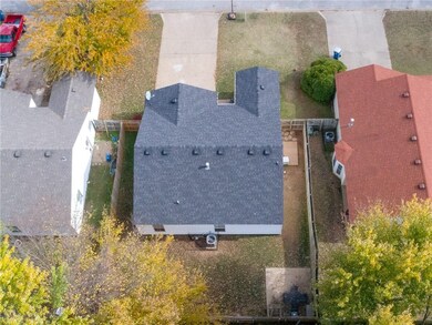 Aerial shot taken from back of the home - wood privacy fenced for your privacy and enjoyment.