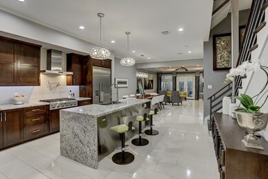 The open-plan main level offers a lovely flow for