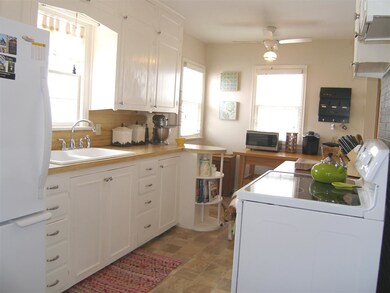 An overview of the kitchen from the dining.
