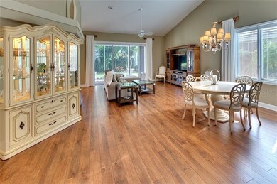 Cathedral ceilings, beautiful wood flooring, light