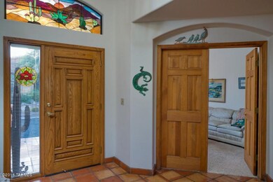 Custom Stained Glass Over Front Door