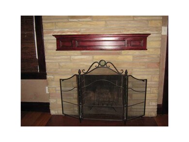 Fireplace. Wood burning