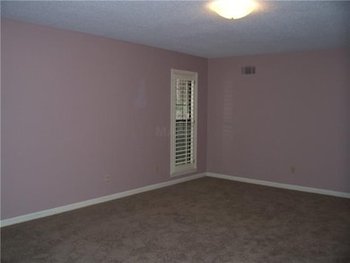 Large master bedroom with new carpet, lots of wind