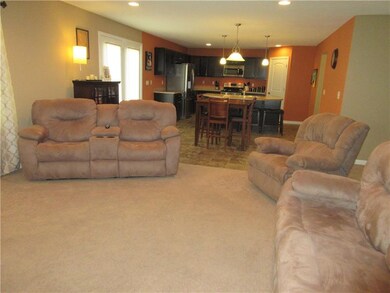 The flow from the living room, dining room, and ki