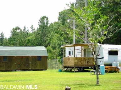 travel trailer and shop hooked to septic