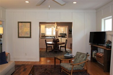 View from living room through dining room to kitch
