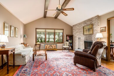 Living room with hardwood floor.
