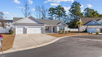 Single story home with a garage