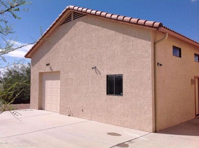Backside of detached garage