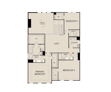 Upper level floorplan
