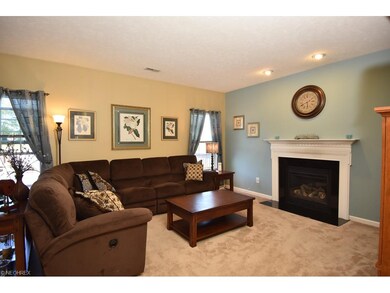 The family room is a cozy space to enjoy the firep