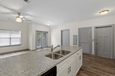 Kitchen overlooking living area