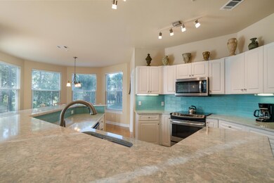 Kitchen with quartz counters