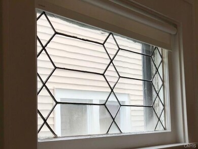 Beautiful lead glass window original to the home
