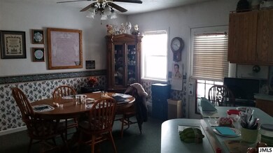 Open floor plan dining room.