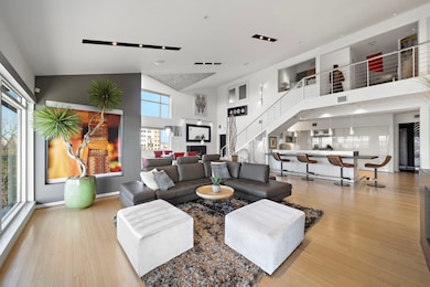 This spacious open living area blends sophisticati