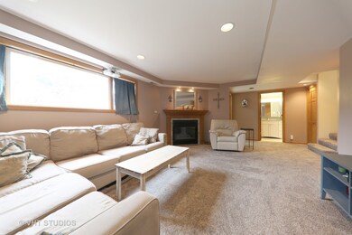 Spacious family room with fireplace!