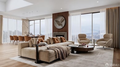 Visual Renderings based on approved plans. Living room and dining rooms
