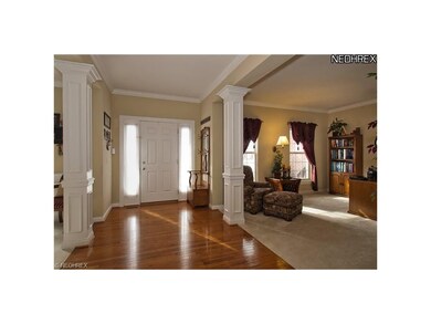 Impressive entry with custom made comlumns