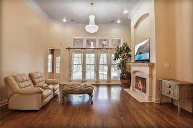 Living Room with 14' ceiling and breathtaking pool
