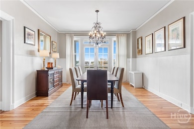 Natural light filters into the living spaces.