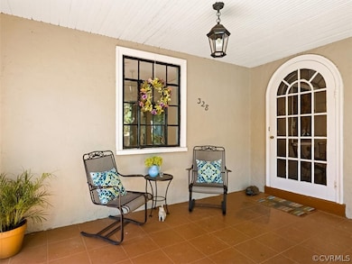 Front Porch with true divided light storm door