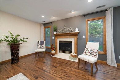 Gas Fireplace with lots of Natural Light!
