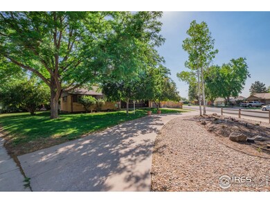 Shaded circular driveway on a quiet street