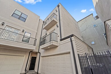 Front view of townhome