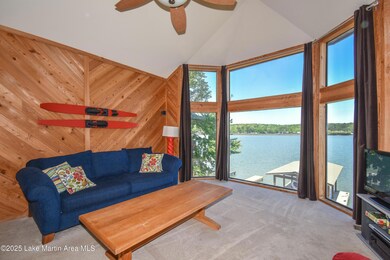 Living room with gorgeous lake views