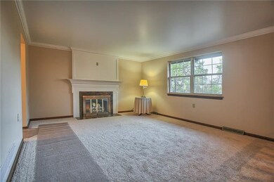 This great sized living room has brand new plush c