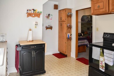 The kitchen has a pantry.