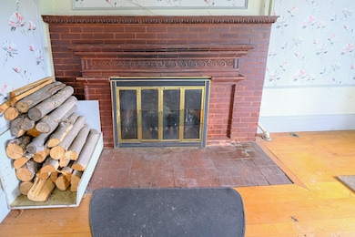 Wood burning fireplace
