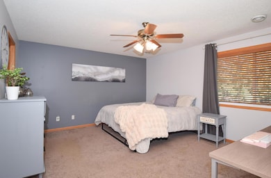 Primary bedroom  accomodates a king sized bed.