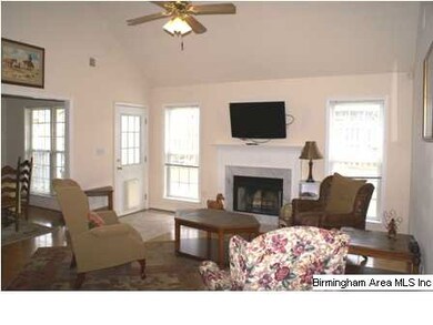 Large Living Room with woodburning fireplace and h