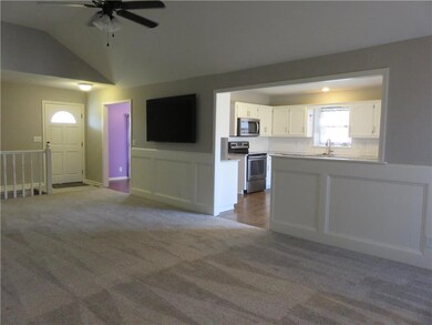 From Great Room view towards kitchen and formal di