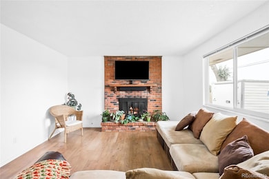 cozy brick fireplace