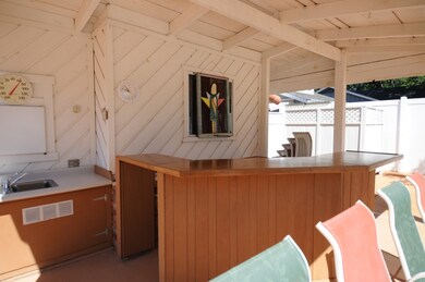 Outdoor bar, sink and Fridge