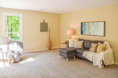 Sun-filled front living room.