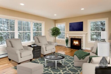 Virtually staged living room