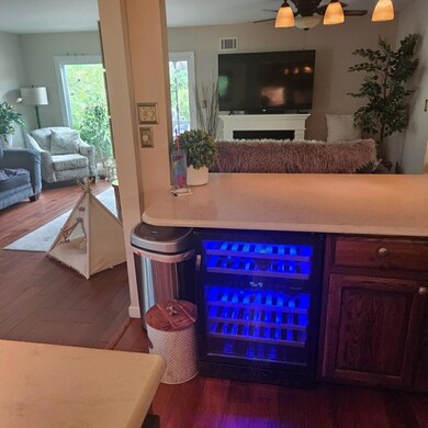 Kitchen with wine fridge