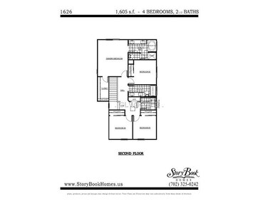 2nd Floor Plan. Images are for illustrative purpos