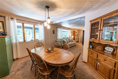Open concept between the dining room and living ro