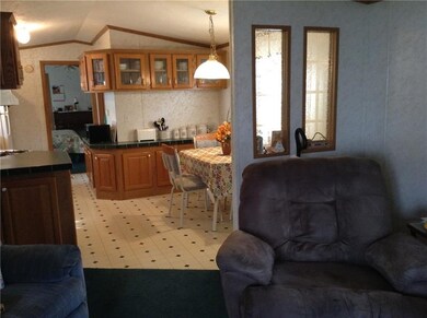 Dining room and kitchen