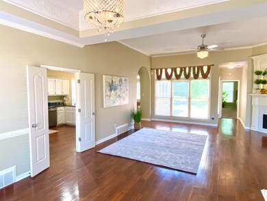 Interior space featuring dark wood-type flooring, 