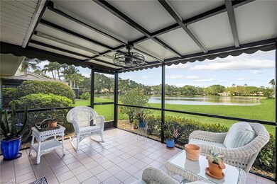 Lanai with lake view